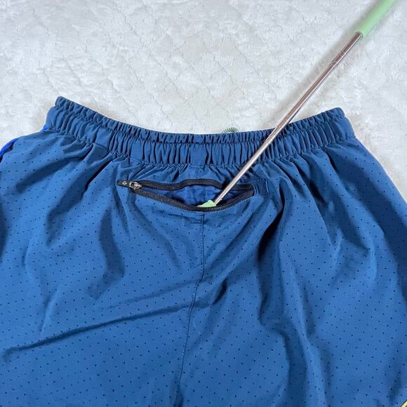 Rabbit Repeats 2" Running Shorts Size XL Deep Lagoon Drawcord Women’s Sz Md - Picture 4 of 8
